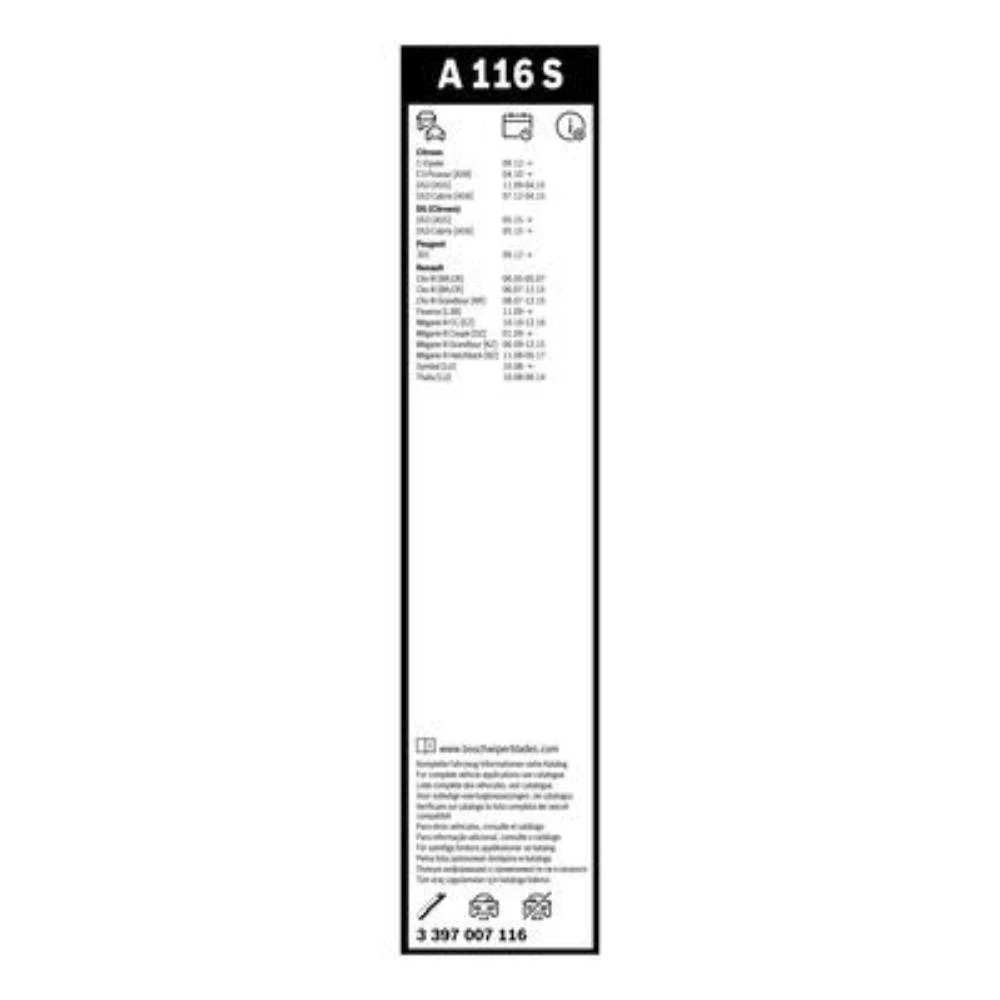 Vorne Scheibenwischer BOSCH AeroTwin für Citroen C-Elysee Limousine