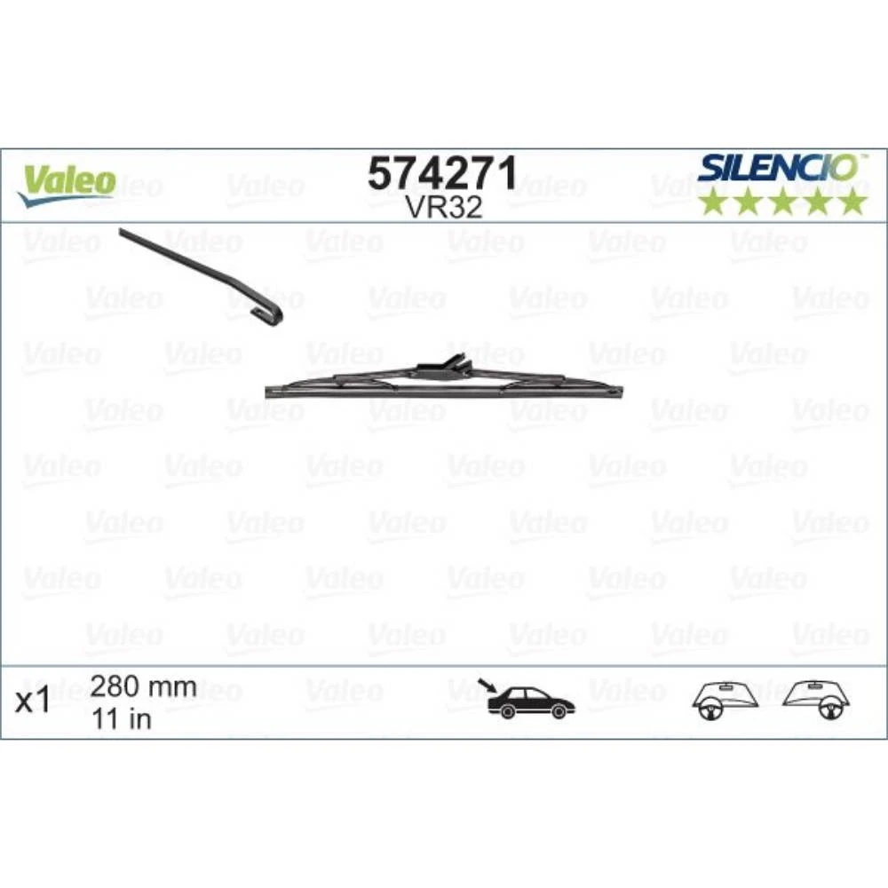 Hinten Scheibenwischer Valeo Silencio Rear für Jeep Liberty 2 KK SUV
