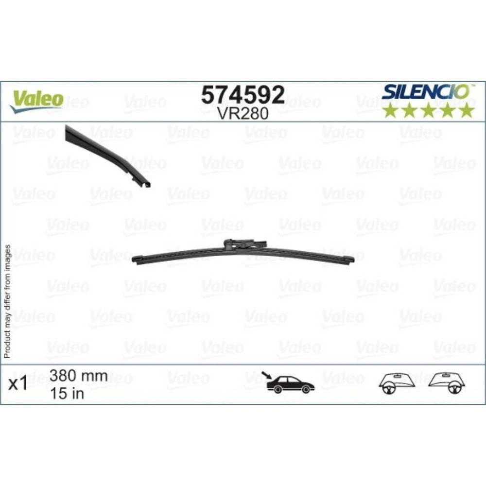Hinten Scheibenwischer Valeo Silencio Rear für Mercedes Viano W639 10.2010-12.2014 Hinten-Wische 380 mm