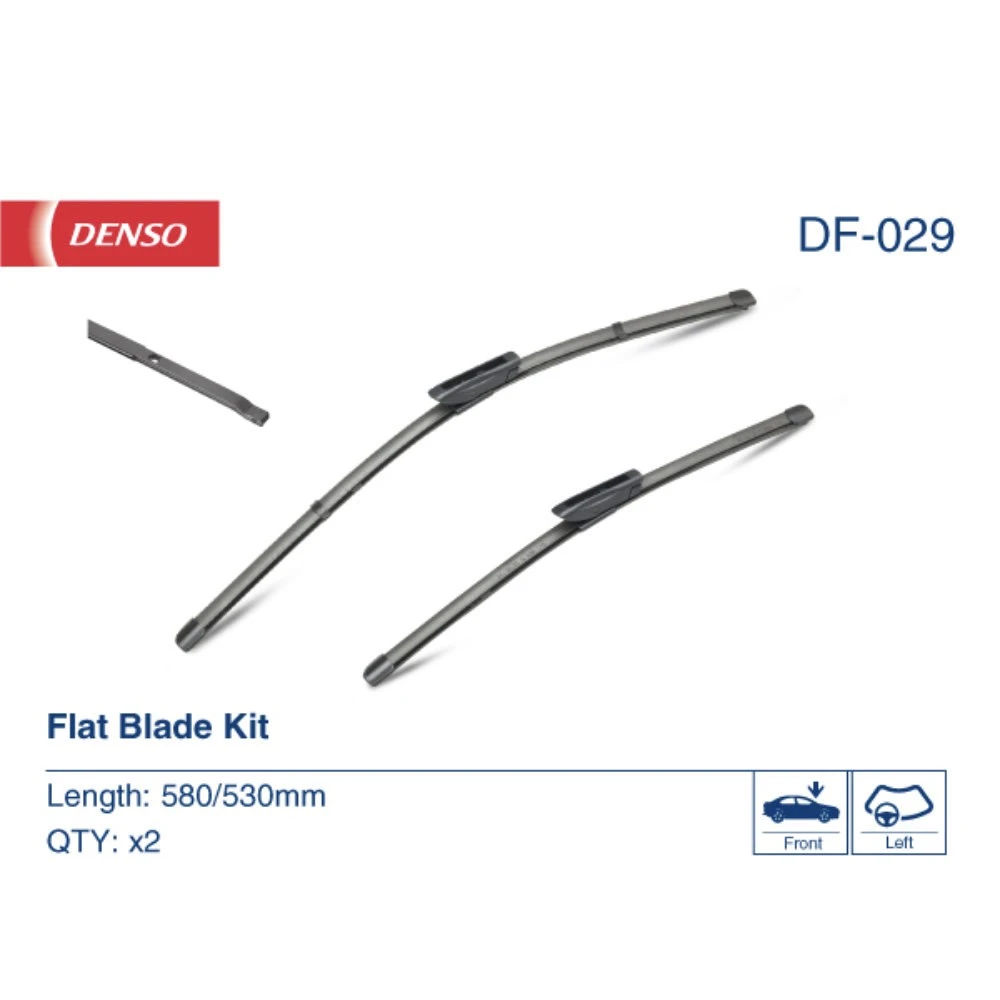 Vorne Scheibenwischer Denso Flat für SAAB 9-5 sedan 08.2007-02.2010 mit Bajonettadapter
