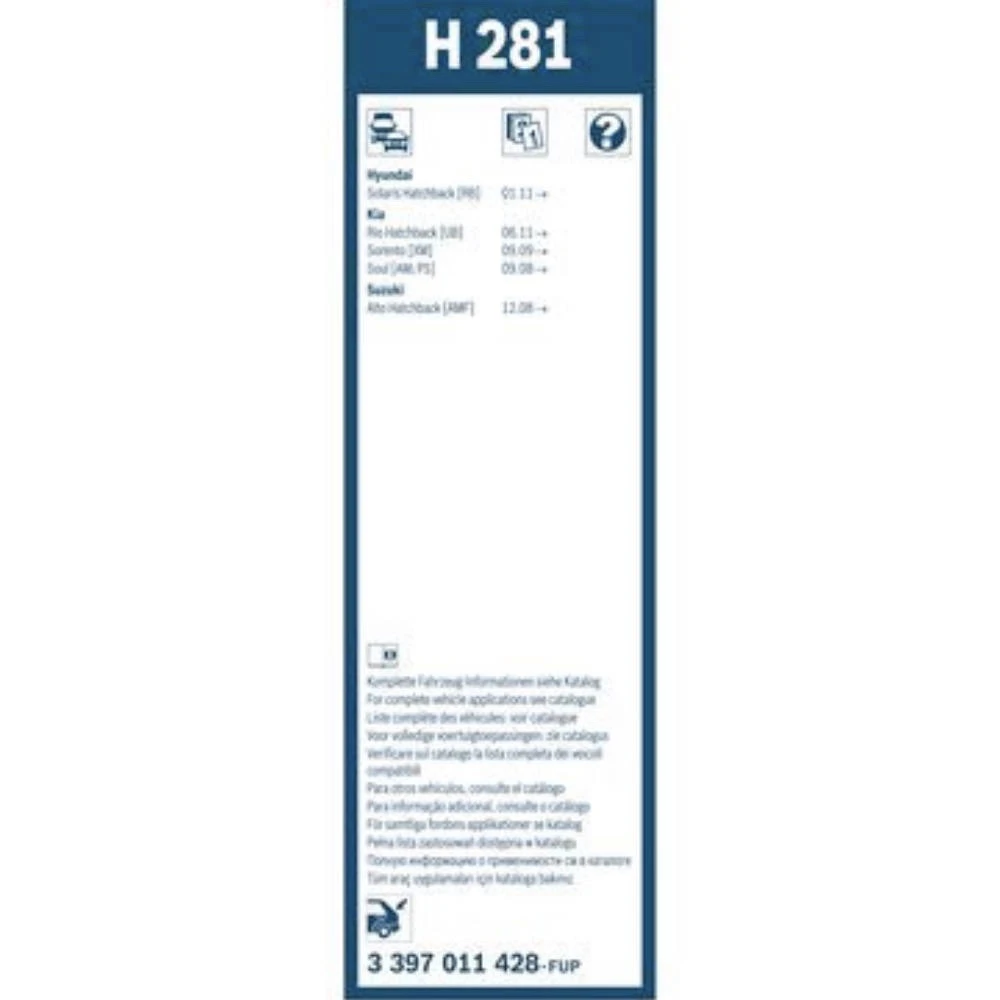 Hinten Scheibenwischer BOSCH Rear für Hyundai Solaris 2 HC YC Schrägheck