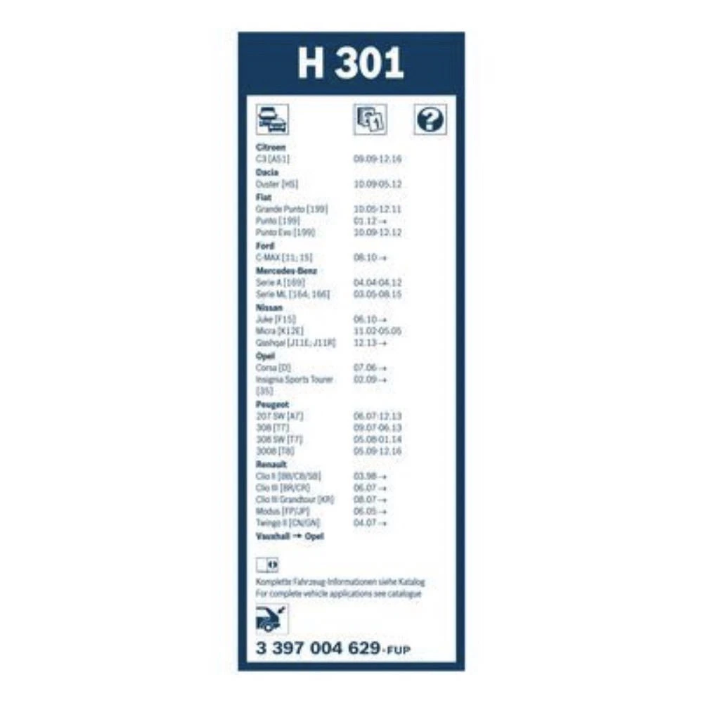 Hinten Scheibenwischer BOSCH Rear für Alfa Romeo MiTo Schrägheck