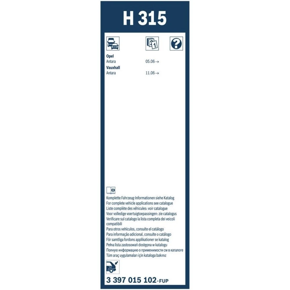 Hinten Scheibenwischer BOSCH Rear für Opel Antara SUV