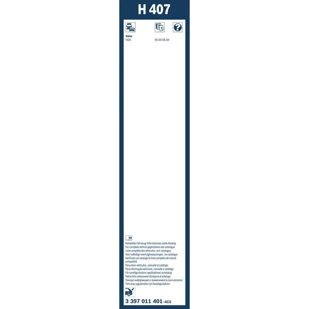 Hinten Scheibenwischer BOSCH Rear für Volvo V40 1 Kombi