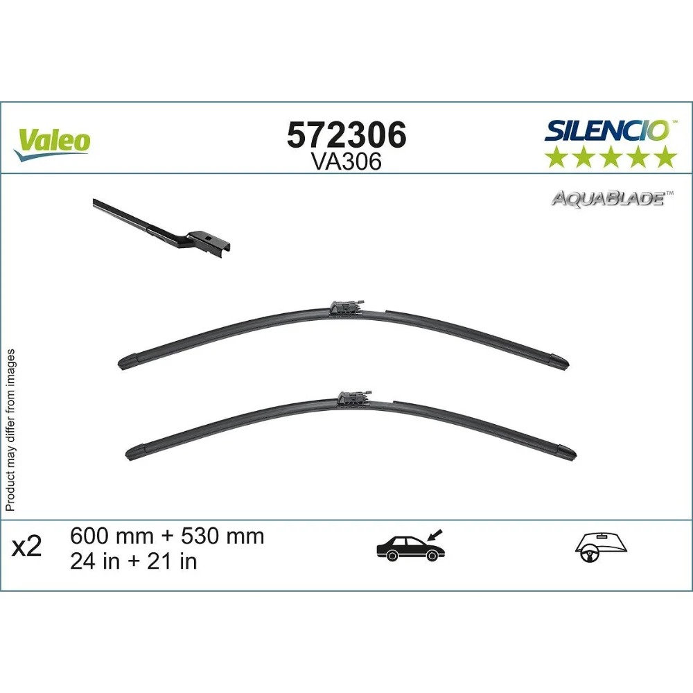 Vorne Scheibenwischer Valeo Aqua Blade für Mercedes E-Klasse T-Model S213 Kombi 02.2019-05.2023 Hinten-Wischer 280 mm | mit Dusen am Wischerblatt