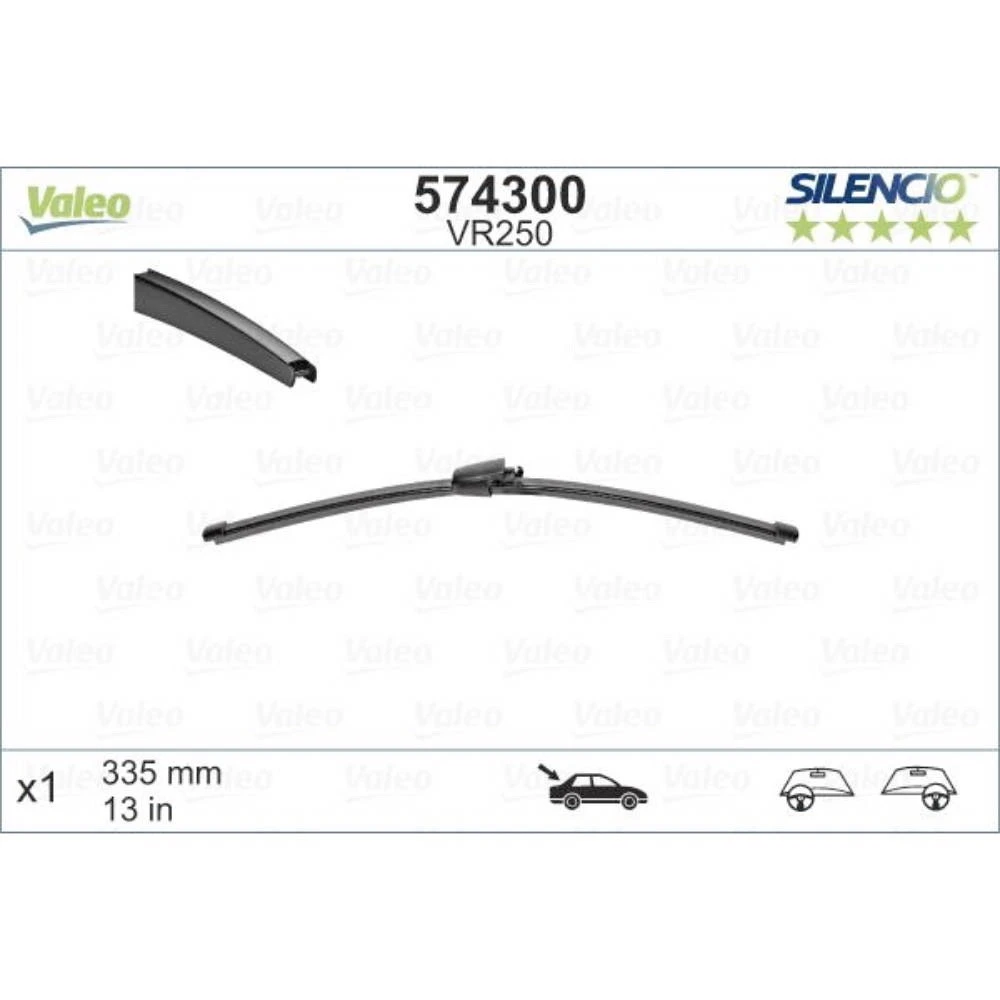 Hinten Scheibenwischer Valeo Silencio Rear für Skoda Roomster Schrägheck 03.2006-05.2013
