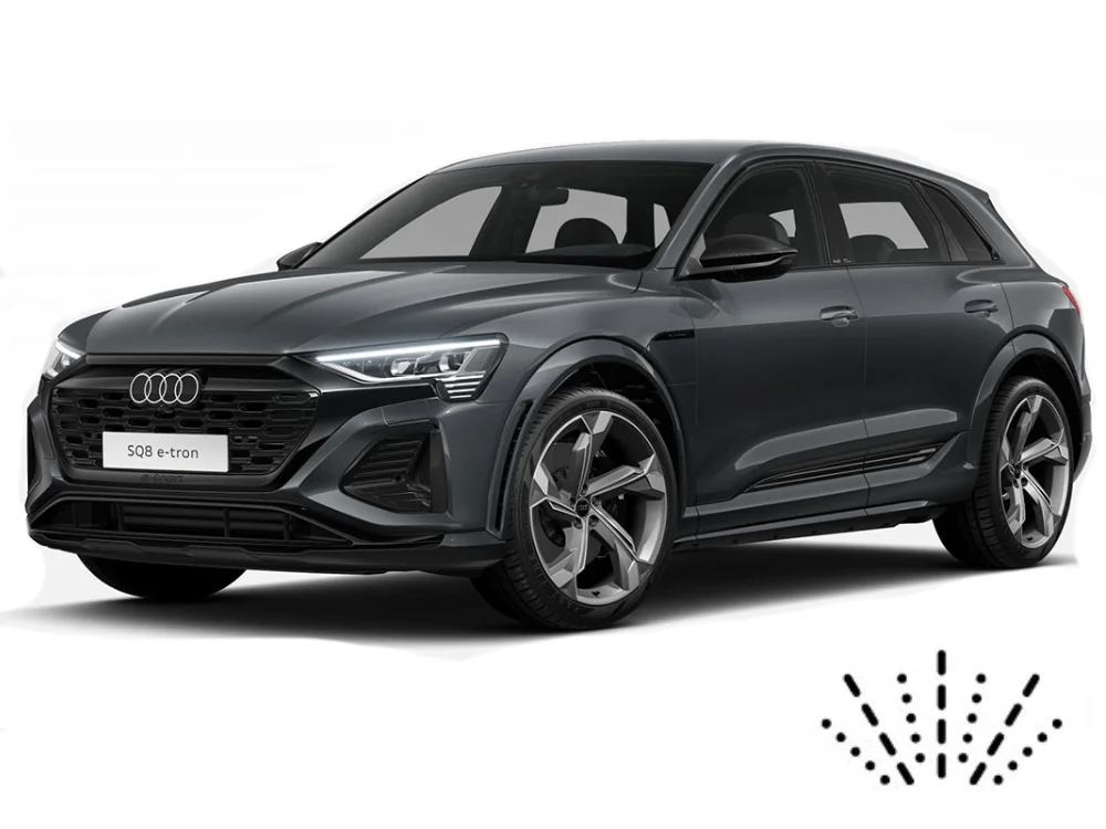 Audi Q8 e-tron 2022- SUV mit Dusen am Wischerblatt Scheibenwischer
