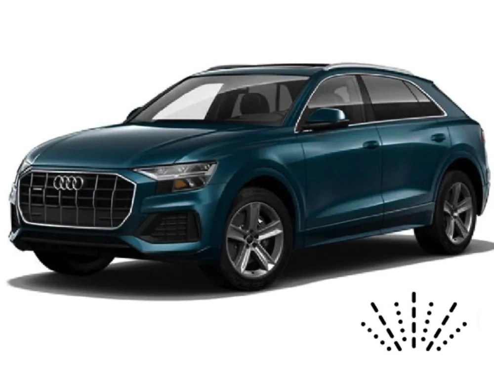 Audi Q8 4MN SUV mit Dusen am Wischerblatt Scheibenwischer